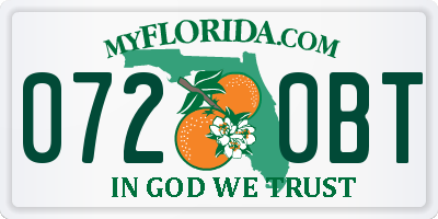 FL license plate 0720BT