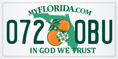 FL license plate 0720BU