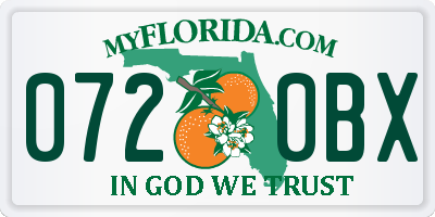 FL license plate 0720BX