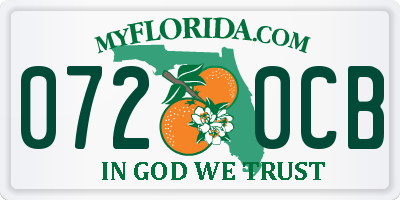 FL license plate 0720CB