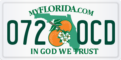 FL license plate 0720CD