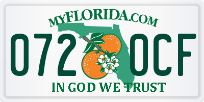 FL license plate 0720CF