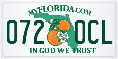 FL license plate 0720CL