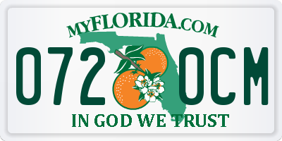 FL license plate 0720CM