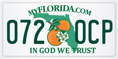 FL license plate 0720CP