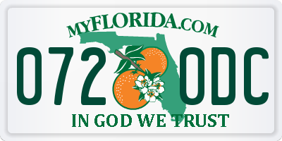 FL license plate 0720DC