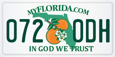 FL license plate 0720DH