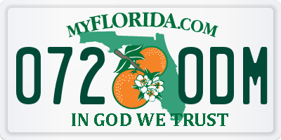 FL license plate 0720DM