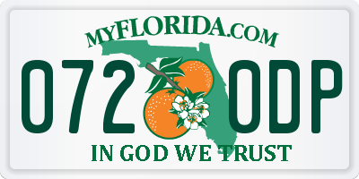 FL license plate 0720DP