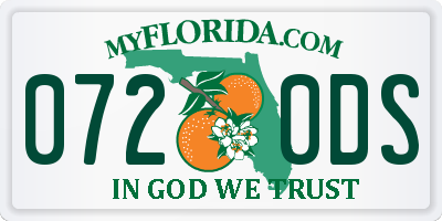 FL license plate 0720DS