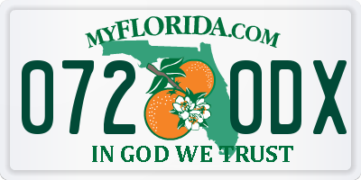 FL license plate 0720DX