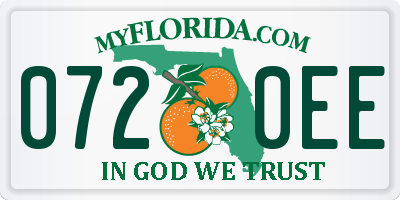 FL license plate 0720EE