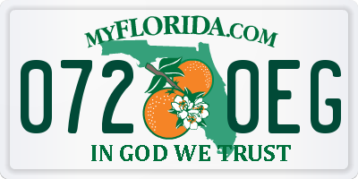FL license plate 0720EG
