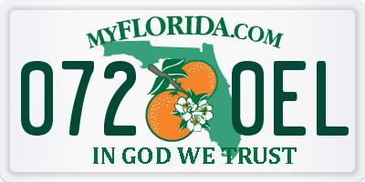 FL license plate 0720EL