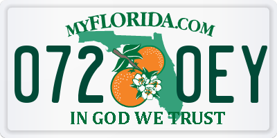 FL license plate 0720EY