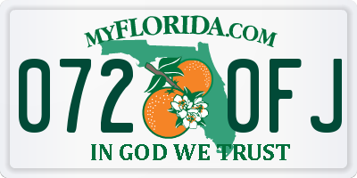 FL license plate 0720FJ