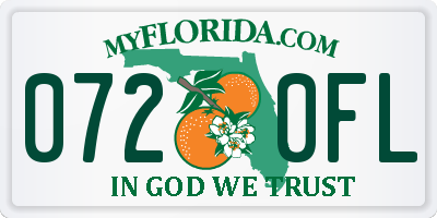 FL license plate 0720FL
