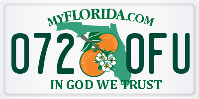 FL license plate 0720FU