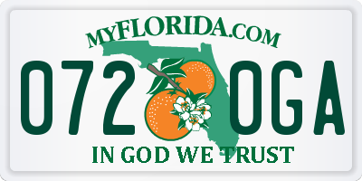 FL license plate 0720GA