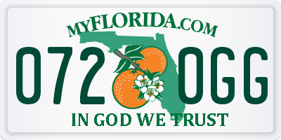 FL license plate 0720GG