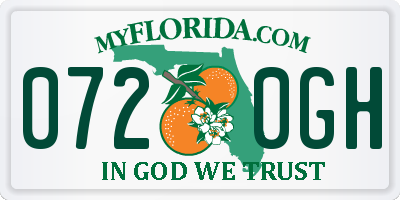 FL license plate 0720GH