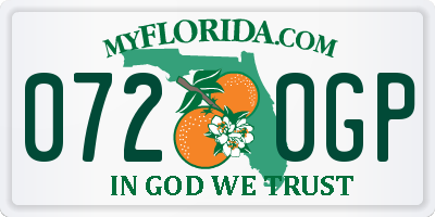 FL license plate 0720GP
