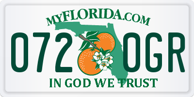 FL license plate 0720GR