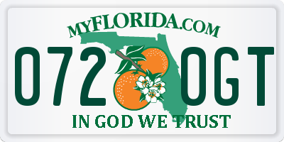FL license plate 0720GT
