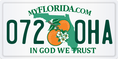 FL license plate 0720HA