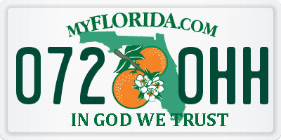 FL license plate 0720HH