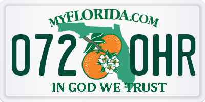 FL license plate 0720HR