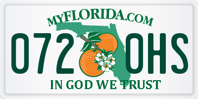 FL license plate 0720HS