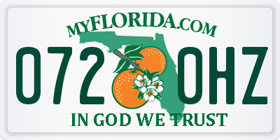 FL license plate 0720HZ