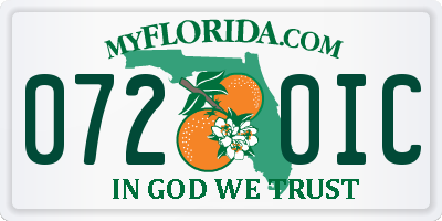 FL license plate 0720IC