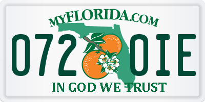 FL license plate 0720IE