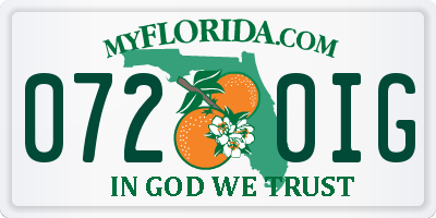 FL license plate 0720IG