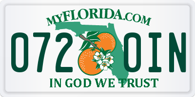 FL license plate 0720IN