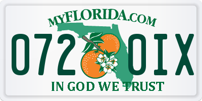 FL license plate 0720IX