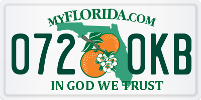 FL license plate 0720KB