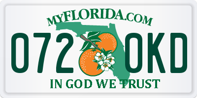FL license plate 0720KD