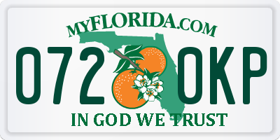 FL license plate 0720KP