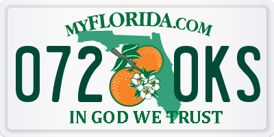 FL license plate 0720KS