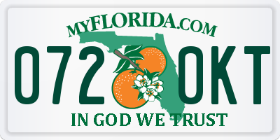 FL license plate 0720KT