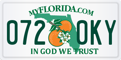FL license plate 0720KY