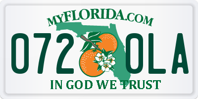 FL license plate 0720LA