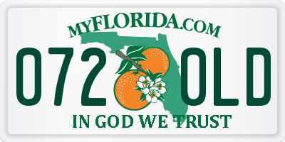 FL license plate 0720LD