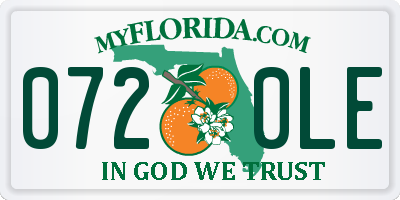 FL license plate 0720LE