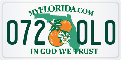 FL license plate 0720LO