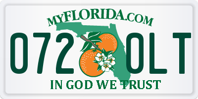 FL license plate 0720LT