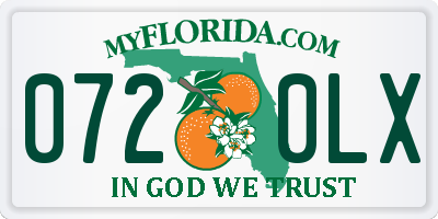 FL license plate 0720LX